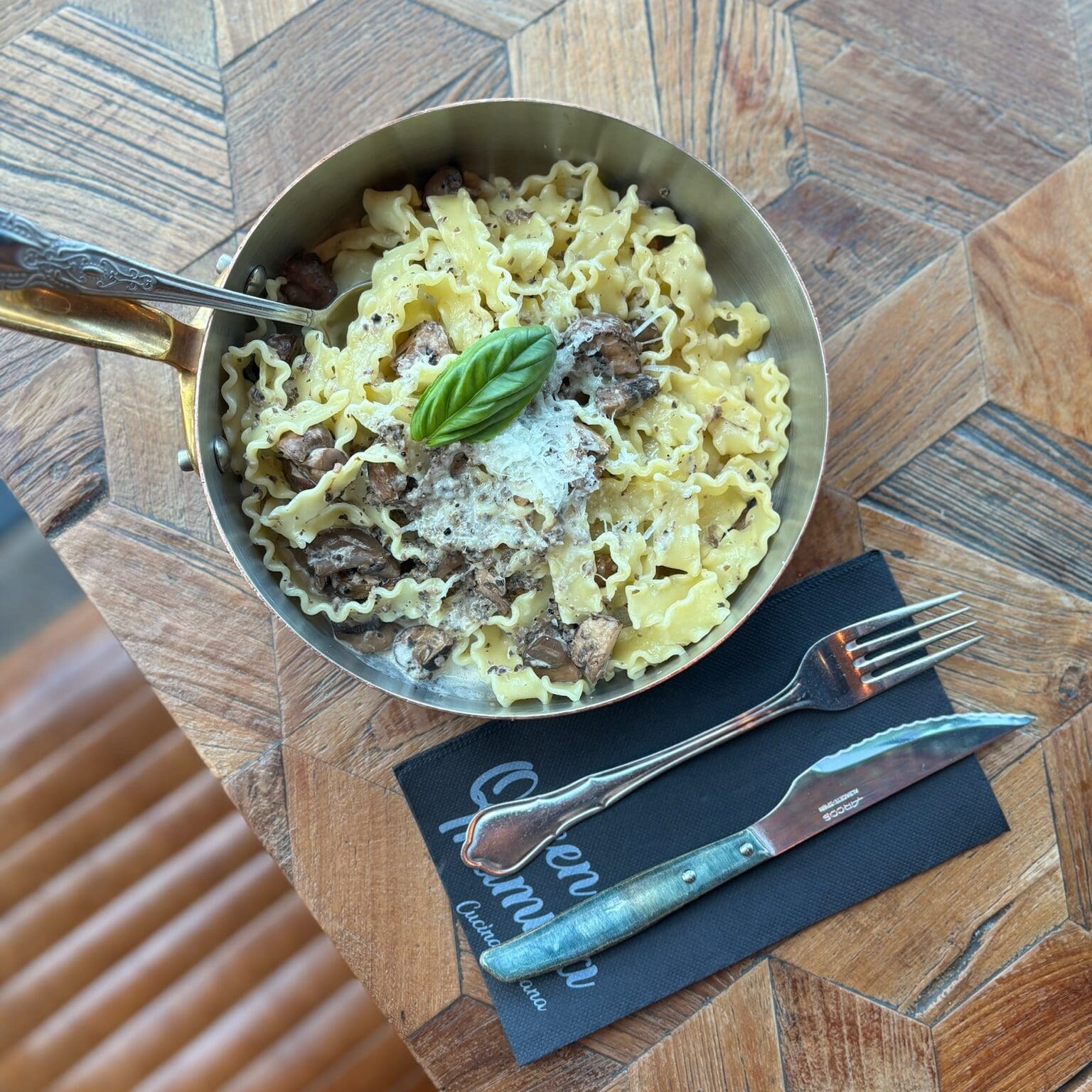Mafaldine à la truffe chez Queen Mamma, restaurant italien à Amnéville